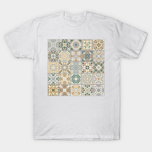 Mosaic tile tribal pattern T-Shirt by IrinaGuArt